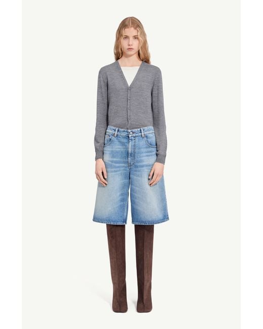 MM6 by Maison Margiela Blue Denim Bermuda Shorts