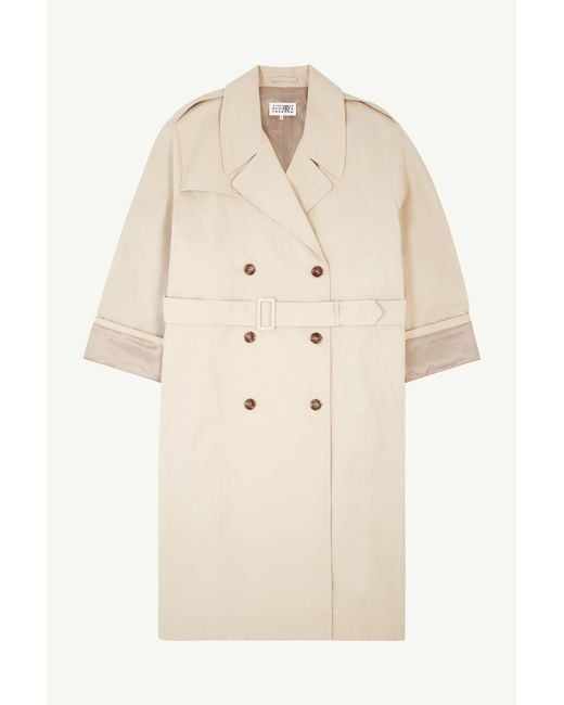 MM6 by Maison Margiela Natural Cotton Twill Trench Coat