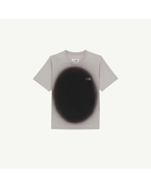 MM6 by Maison Margiela Black Spray Print T-Shirt for men