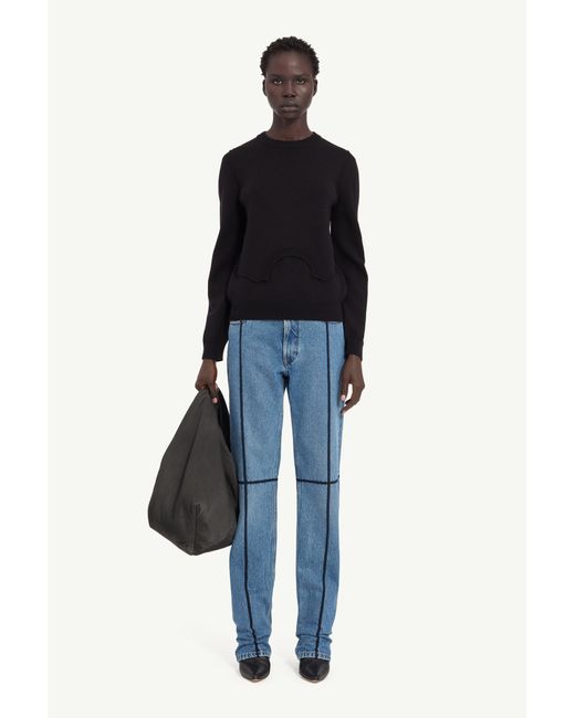 MM6 by Maison Margiela Blue Wool Sweater