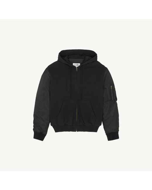 MM6 by Maison Margiela Black Hooded Sweatshirt for men