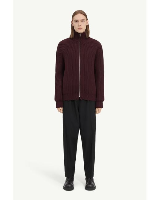 MM6 by Maison Margiela Red Ribbed Cotton Jacket for men