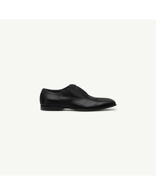 MM6 by Maison Margiela Black Leather Derby Shoes for men