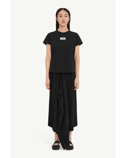 MM6 by Maison Margiela Black Numeric Cotton Jersey T-Shirt