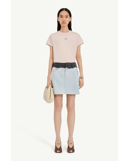 MM6 by Maison Margiela Blue Denim Mini Skirt