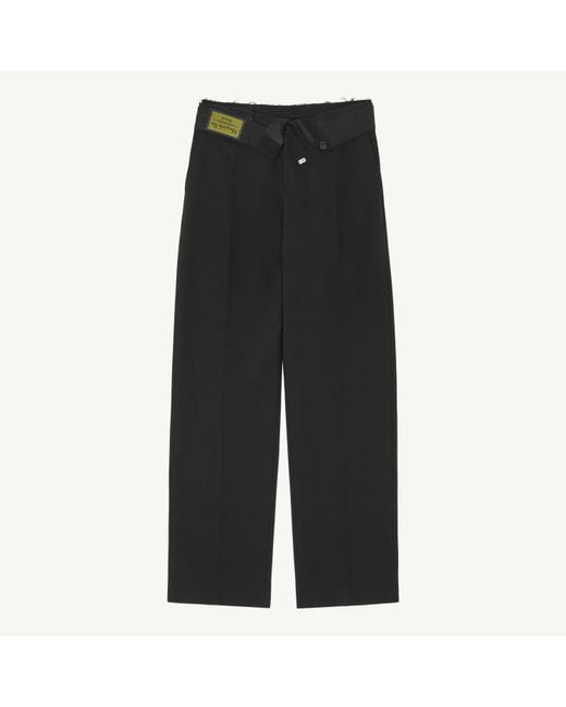 MM6 by Maison Margiela Black Reverse Waistband Trousers