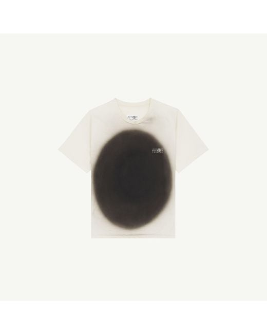 MM6 by Maison Margiela Black Spray Print T-Shirt for men