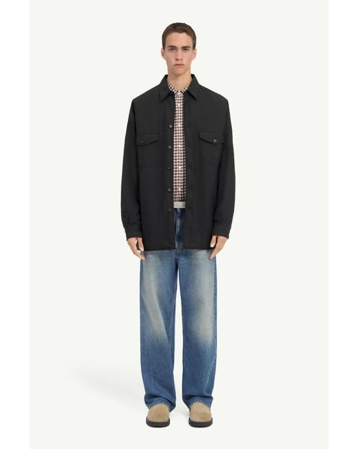 MM6 by Maison Margiela Black Reversible Wool Blend Shirt for men