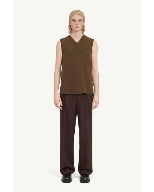 MM6 by Maison Margiela Brown Wool Sweater Vest for men