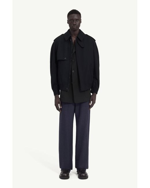 MM6 by Maison Margiela Black Cotton Twill Jacket for men