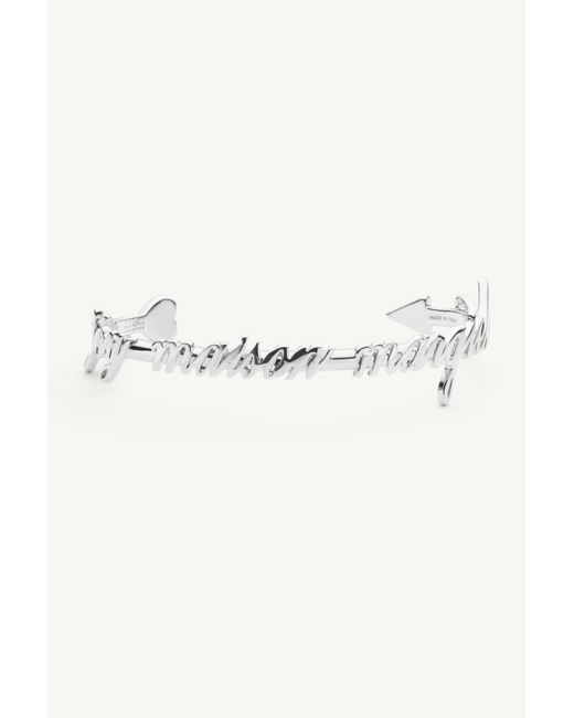 MM6 by Maison Margiela White Enjoy Cuff Bracelet