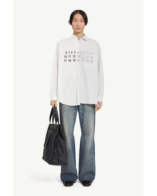 MM6 by Maison Margiela White Poplin Shirt for men