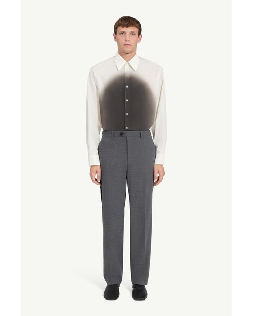 MM6 by Maison Margiela Gray Tailored Wool-Blend Trousers for men
