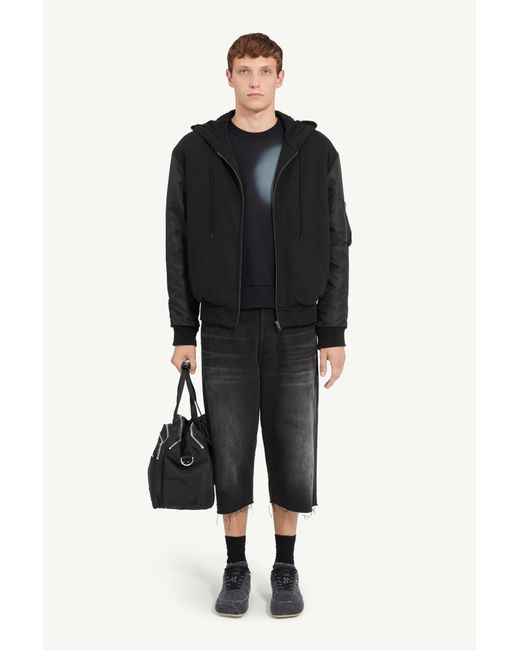 MM6 by Maison Margiela Black Hooded Sweatshirt for men