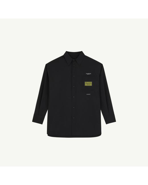 MM6 by Maison Margiela Black Tailored Wool-Blend Shirt for men