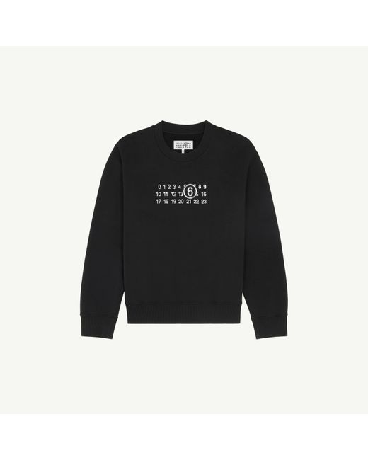 MM6 by Maison Martin Margiela Black Numeric Sweatshirt for men