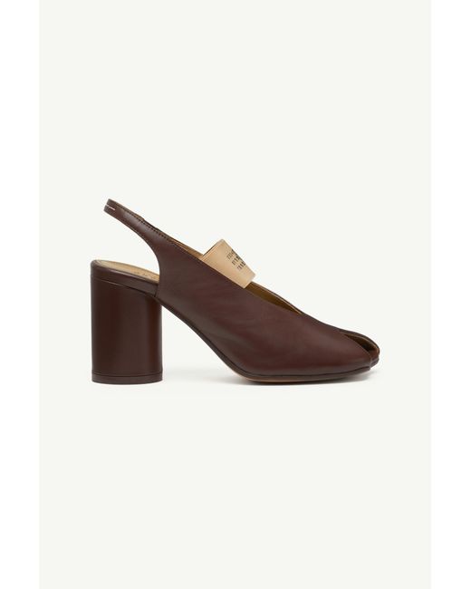 MM6 by Maison Margiela Brown Anatomic Numeric Slingback