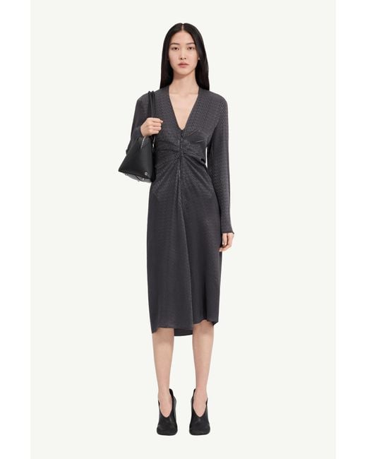 MM6 by Maison Margiela Black Jacquard Wrap Dress
