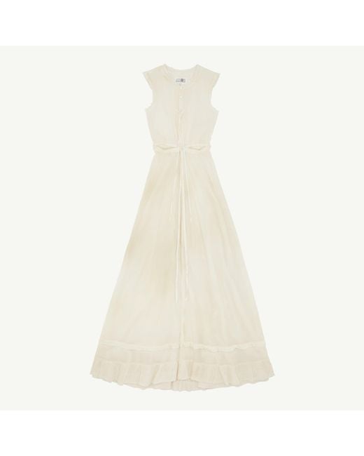 MM6 by Maison Margiela White Ruffle Dress