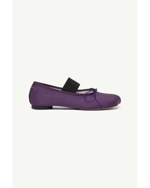 MM6 by Maison Margiela Purple Anatomic Numeric Ballerinas