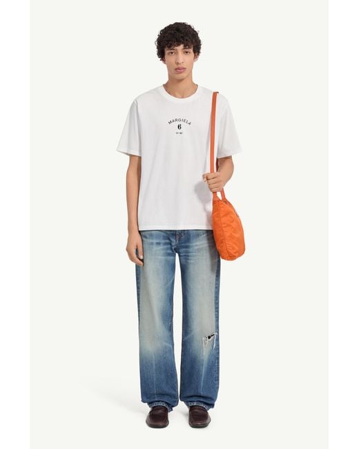 MM6 by Maison Margiela White Mannequin Print Jersey T-Shirt for men