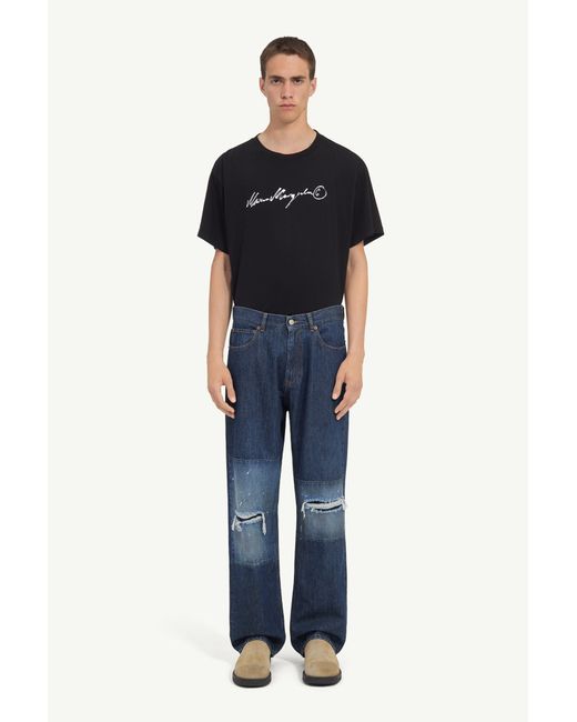 MM6 by Maison Margiela Blue Straight-Leg Jeans for men