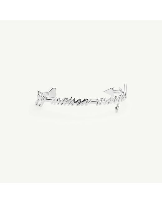MM6 by Maison Margiela White Enjoy Cuff Bracelet