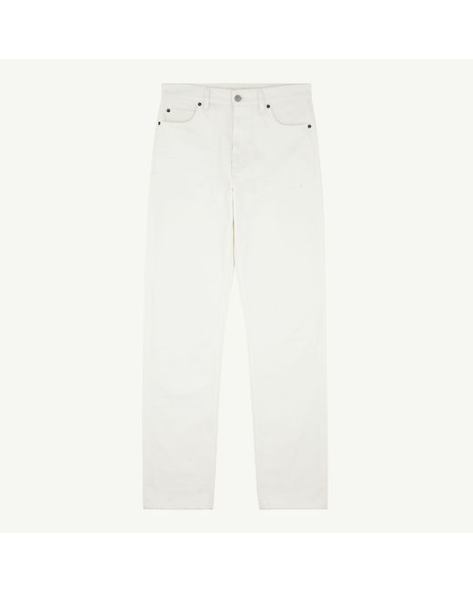 MM6 by Maison Margiela White Cotton Canvas Jeans for men