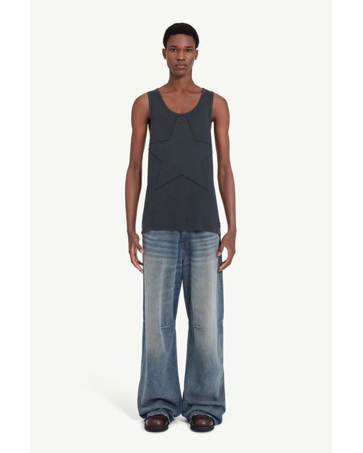 MM6 by Maison Margiela Blue Sleeveless Tank Top for men