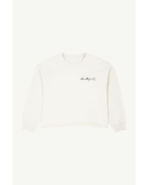 MM6 by Maison Margiela Natural Handwritten-Print Sweatshirt