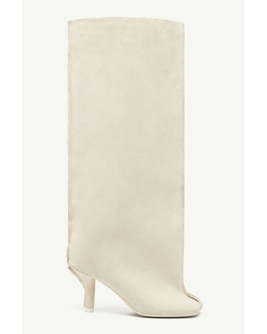 MM6 by Maison Margiela Natural Suede Anatomic Tube Boots