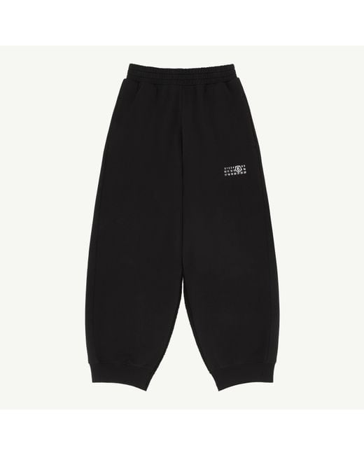 MM6 by Maison Margiela Black Jogginghose Aus Baumwolle, Frau, Größe