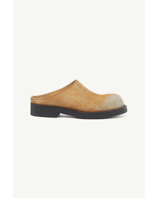 MM6 by Maison Margiela Multicolor Washed Suede Biker Mules