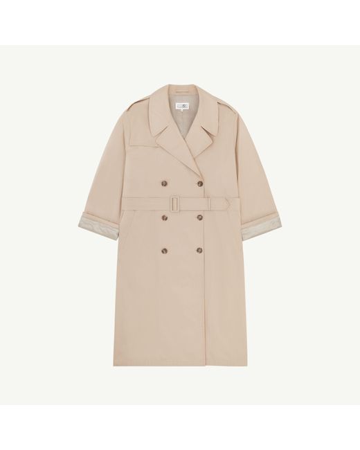 MM6 by Maison Margiela Natural Cotton Trench Coat