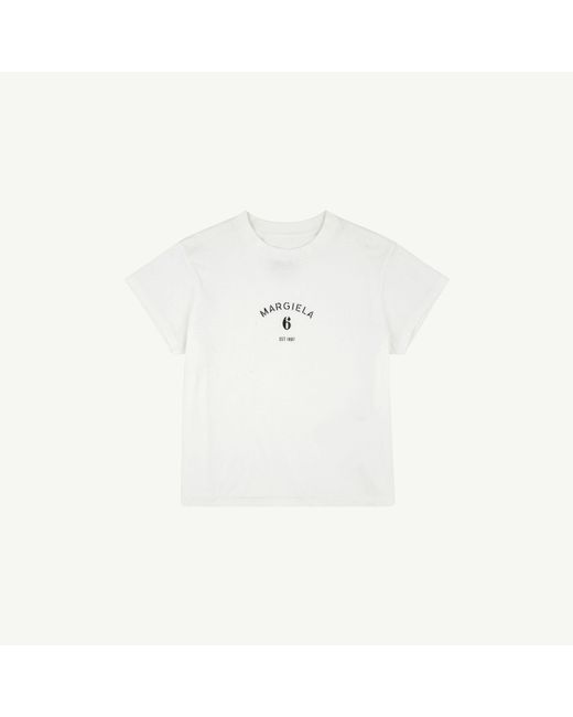 MM6 by Maison Margiela White Signature Jersey T-Shirt