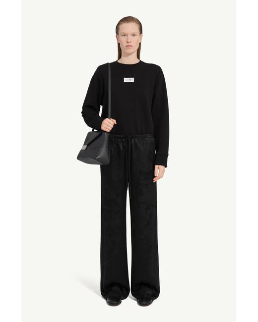 MM6 by Maison Margiela Black Jacquard Trousers
