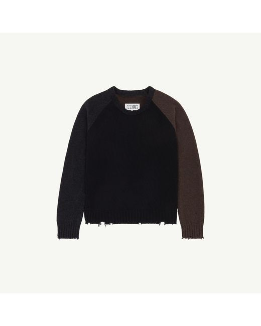 MM6 by Maison Margiela Black Wool Jumper for men
