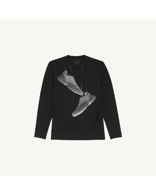 MM6 by Maison Margiela Black X Salomon Sneaker Print T-Shirt