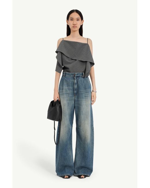 MM6 by Maison Margiela Blue Wide-Leg Jeans