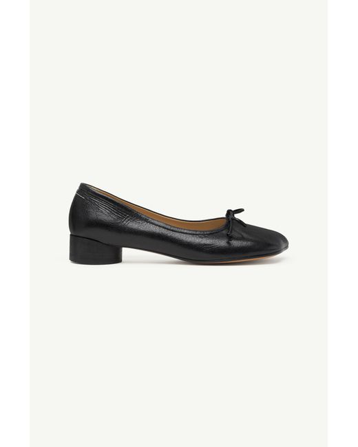 MM6 by Maison Margiela Black Anatomic Numeric Ballerinas