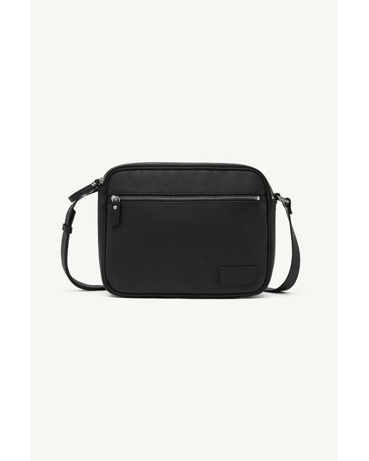 MM6 by Maison Margiela Black Leather Messenger Bag for men