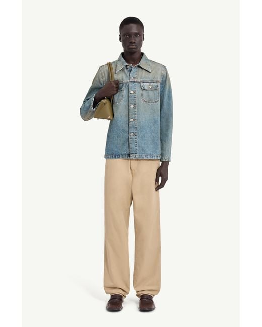 MM6 by Maison Margiela Blue Denim Trucker Jacket for men