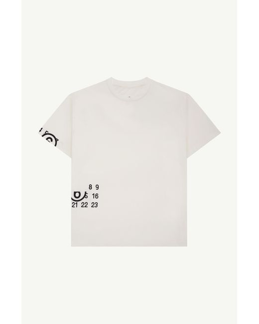 MM6 by Maison Margiela White Spiga T-Shirt