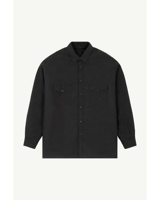 MM6 by Maison Margiela Black Reversible Wool Blend Shirt for men