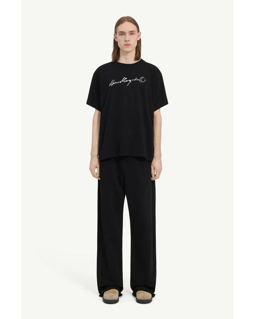 MM6 by Maison Margiela Black Overdyed Jersey T-Shirt for men