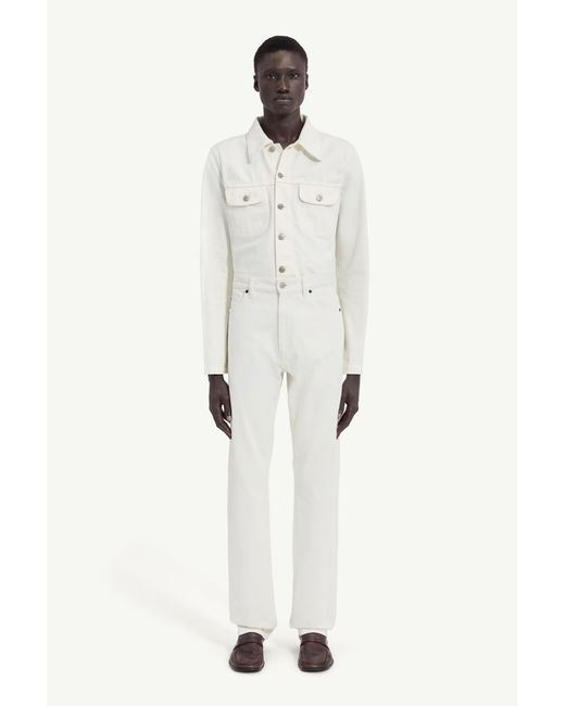 MM6 by Maison Margiela White Cotton Canvas Jeans for men