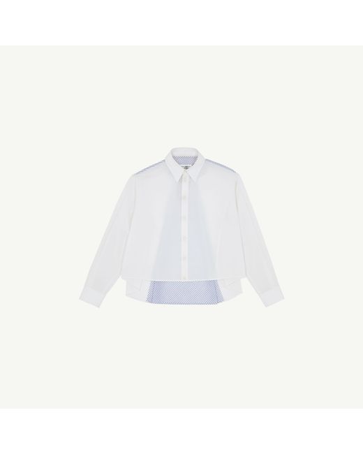 MM6 by Maison Margiela White Cropped Shirt