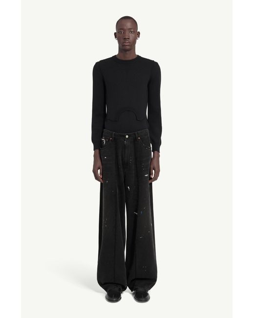 MM6 by Maison Margiela Black Wide-Leg Jeans for men