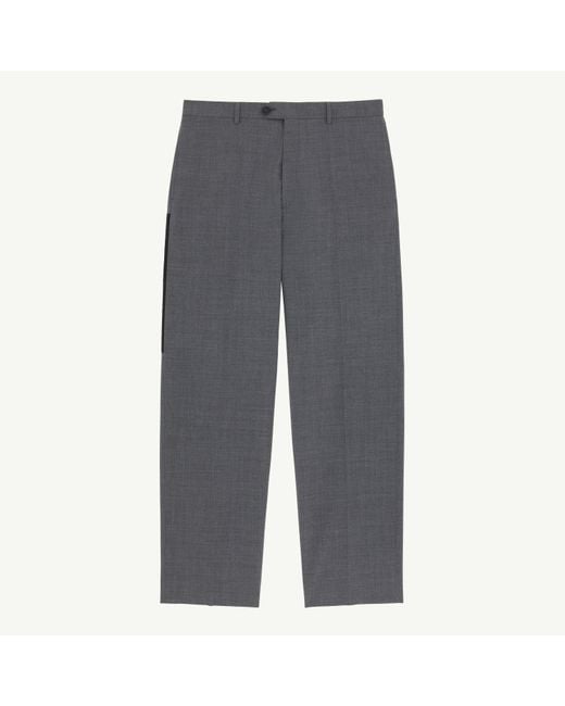 MM6 by Maison Margiela Gray Tailored Wool-Blend Trousers for men