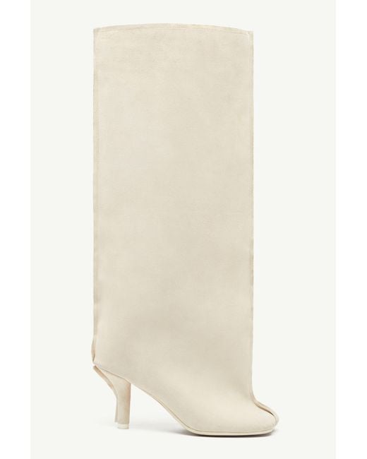 MM6 by Maison Margiela Natural Suede Anatomic Tube Boots